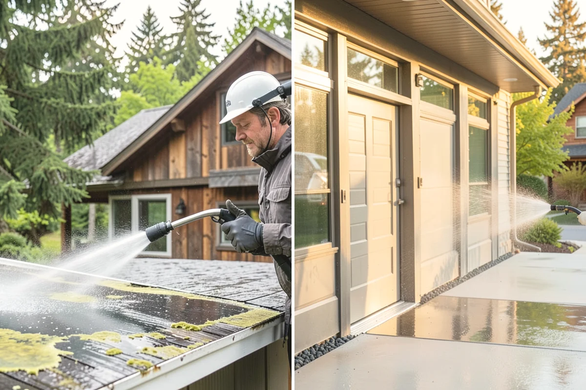 Roof Moss Removal in Black Diamond, King County, WA - Survey moss coverage and locate the heaviest colonies