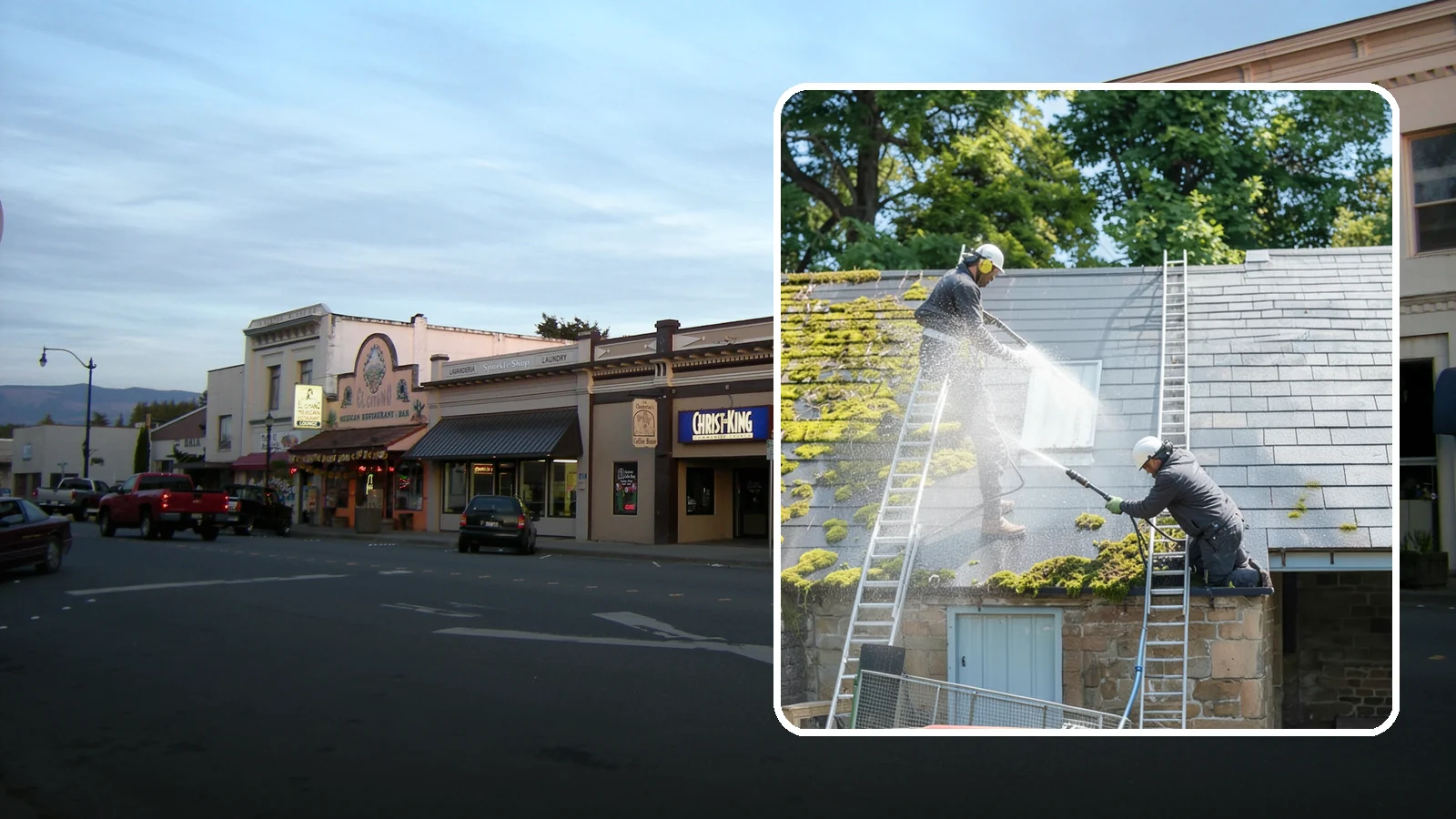 Roof Moss Removal in Burlington, Skagit County, WA - Targeted moss removal that clears thick colonies from Washington roofs and treats the surface to slow regrowth.