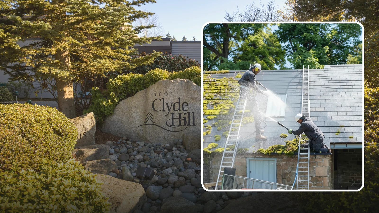 Roof Moss Removal in Clyde Hill, King County, WA - Targeted moss removal that clears thick colonies from Washington roofs and treats the surface to slow regrowth.