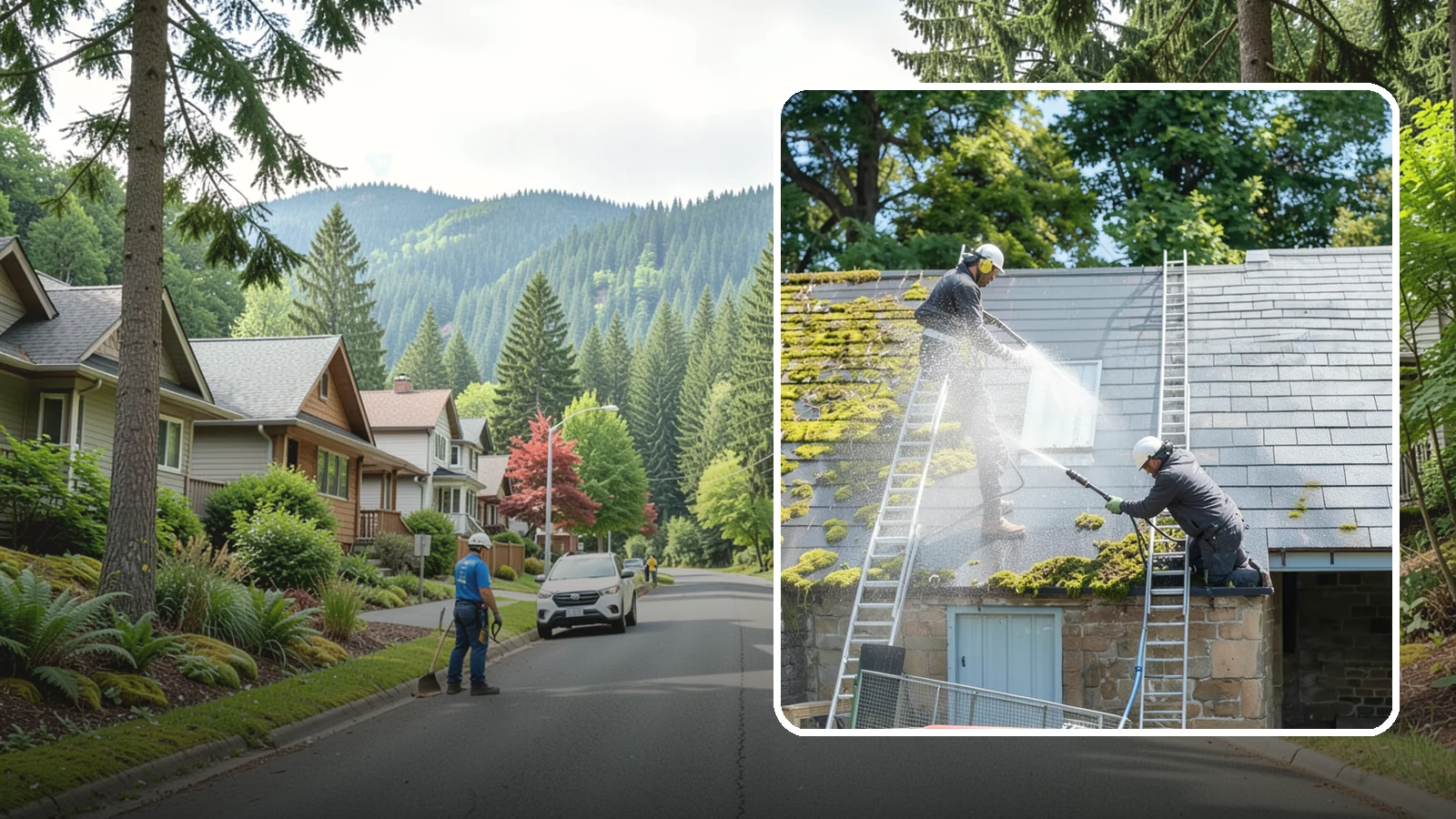 Roof Moss Removal in Darrington, Snohomish County, WA - Targeted moss removal that clears thick colonies from Washington roofs and treats the surface to slow regrowth.