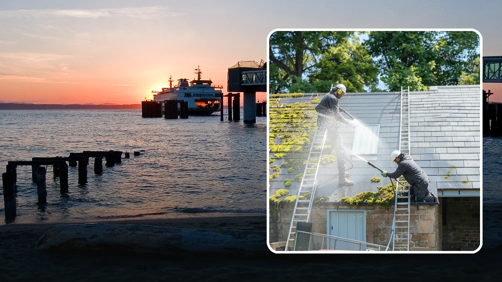 Roof Moss Removal in Edmonds, Snohomish County, WA - Targeted moss removal that clears thick colonies from Washington roofs and treats the surface to slow regrowth.