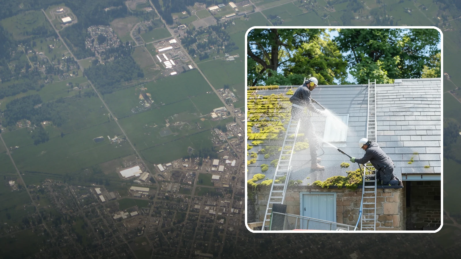 Roof Moss Removal in Enumclaw, King County, WA - Targeted moss removal that clears thick colonies from Washington roofs and treats the surface to slow regrowth.