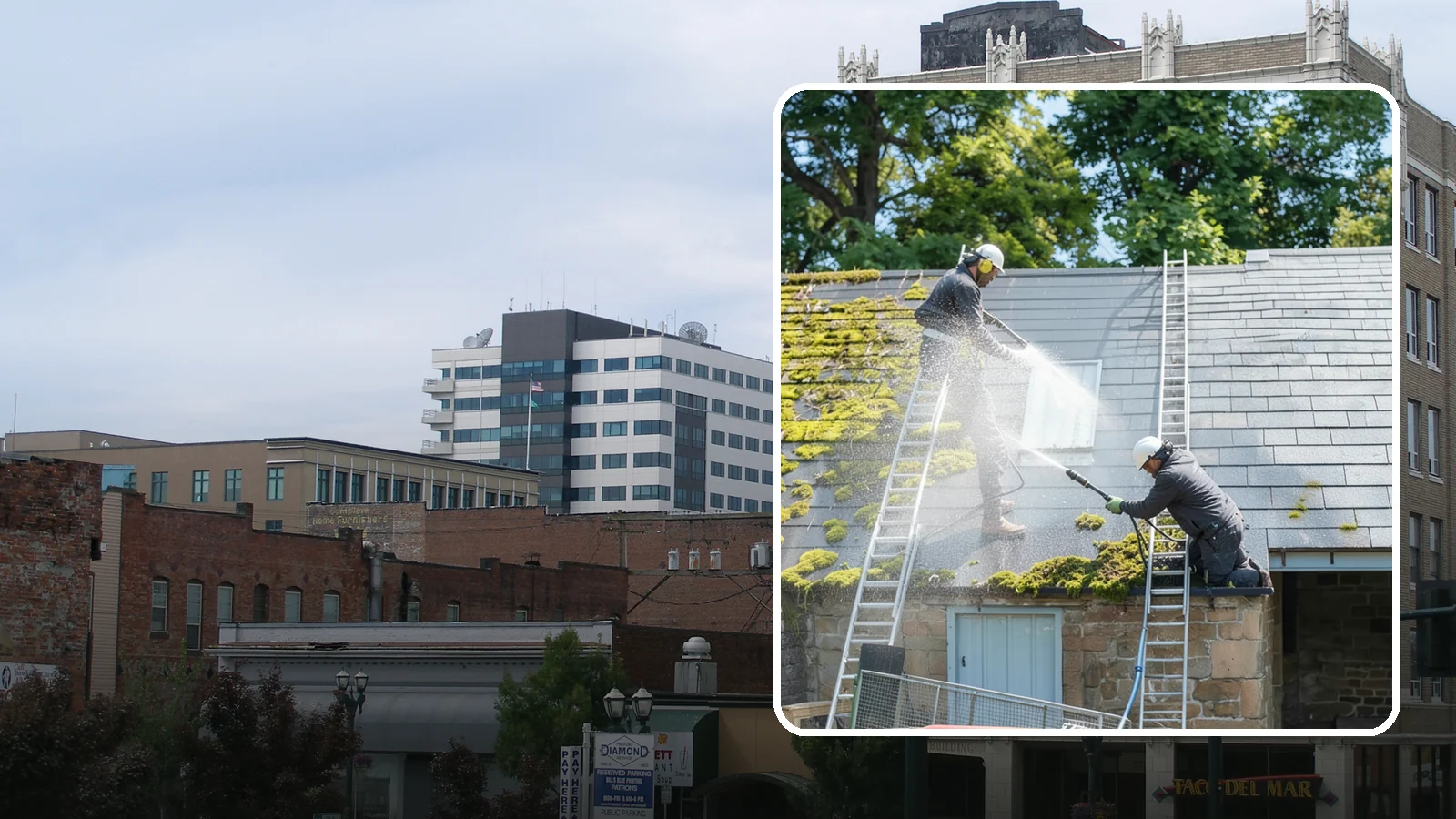 Roof Moss Removal in Everett, Snohomish County, WA - Targeted moss removal that clears thick colonies from Washington roofs and treats the surface to slow regrowth.