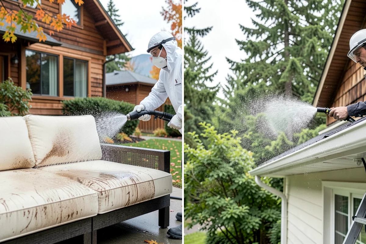 Roof Moss Removal in Hunts Point, King County, WA - Survey moss coverage and locate the heaviest colonies