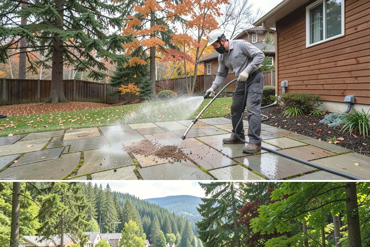 Roof Moss Removal in Lake Forest Park, King County, WA - Treat moss in late summer or early fall so it dies off before winter rains fuel new growth.