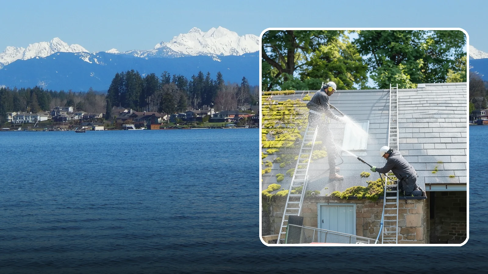Roof Moss Removal in Lake Stevens, Snohomish County, WA - Targeted moss removal that clears thick colonies from Washington roofs and treats the surface to slow regrowth.