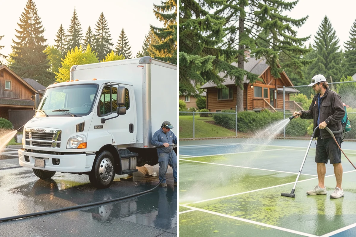 Roof Moss Removal in Langley, Island County, WA - Survey moss coverage and locate the heaviest colonies