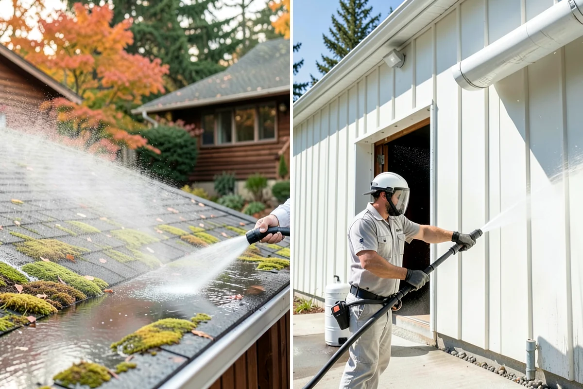 Roof Moss Removal in Lyman, Skagit County, WA - Survey moss coverage and locate the heaviest colonies