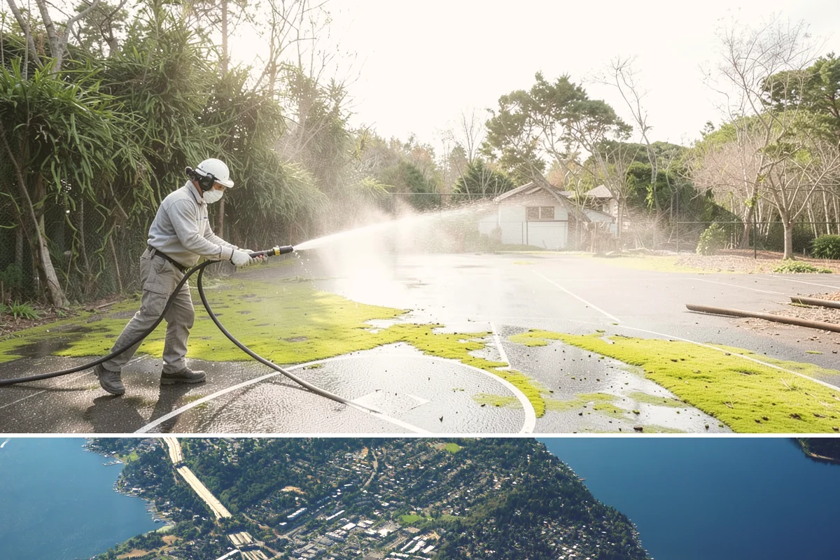 Roof Moss Removal in Mercer Island, King County, WA - Treat moss in late summer or early fall so it dies off before winter rains fuel new growth.