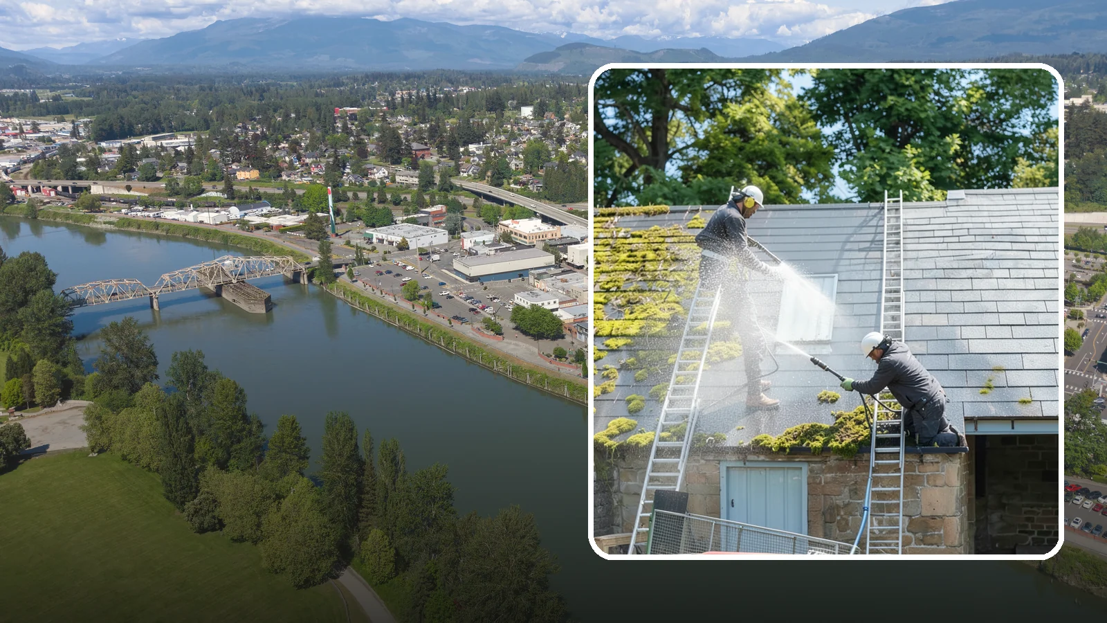 Roof Moss Removal in Mount Vernon, Skagit County, WA - Targeted moss removal that clears thick colonies from Washington roofs and treats the surface to slow regrowth.