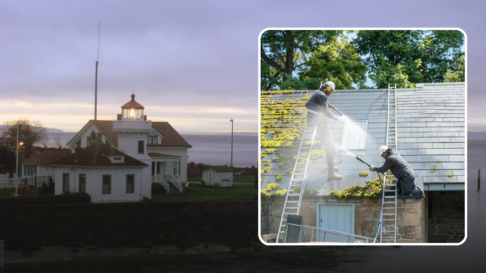 Roof Moss Removal in Mukilteo, Snohomish County, WA - Targeted moss removal that clears thick colonies from Washington roofs and treats the surface to slow regrowth.