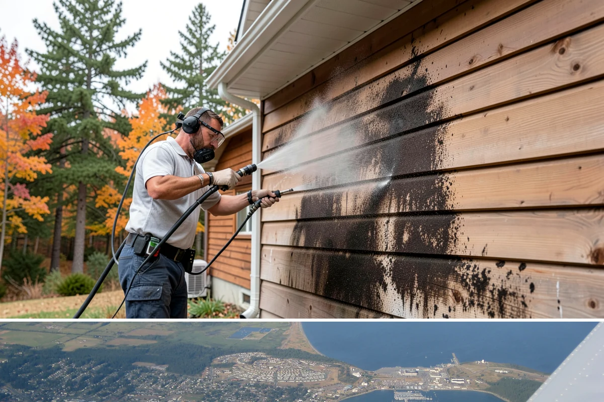 Roof Moss Removal in Oak Harbor, Island County, WA - Treat moss in late summer or early fall so it dies off before winter rains fuel new growth.