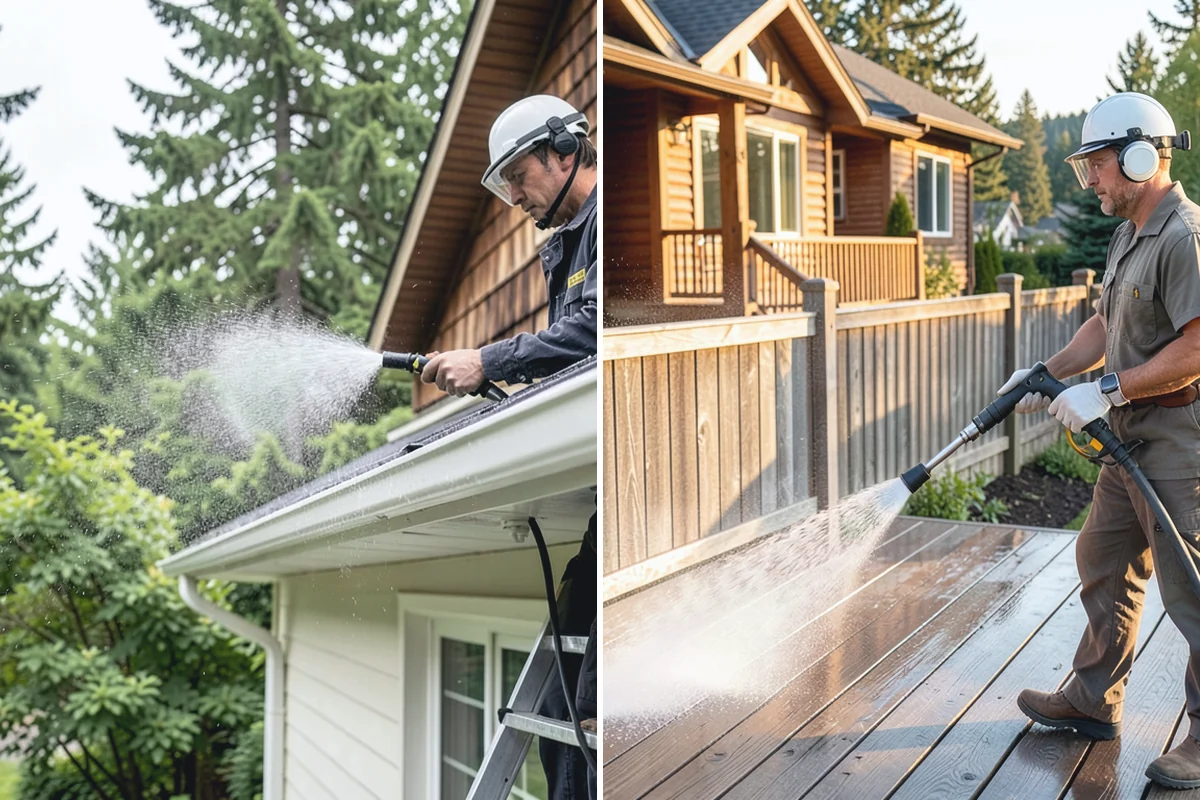 Roof Moss Removal in Redmond, King County, WA - Survey moss coverage and locate the heaviest colonies
