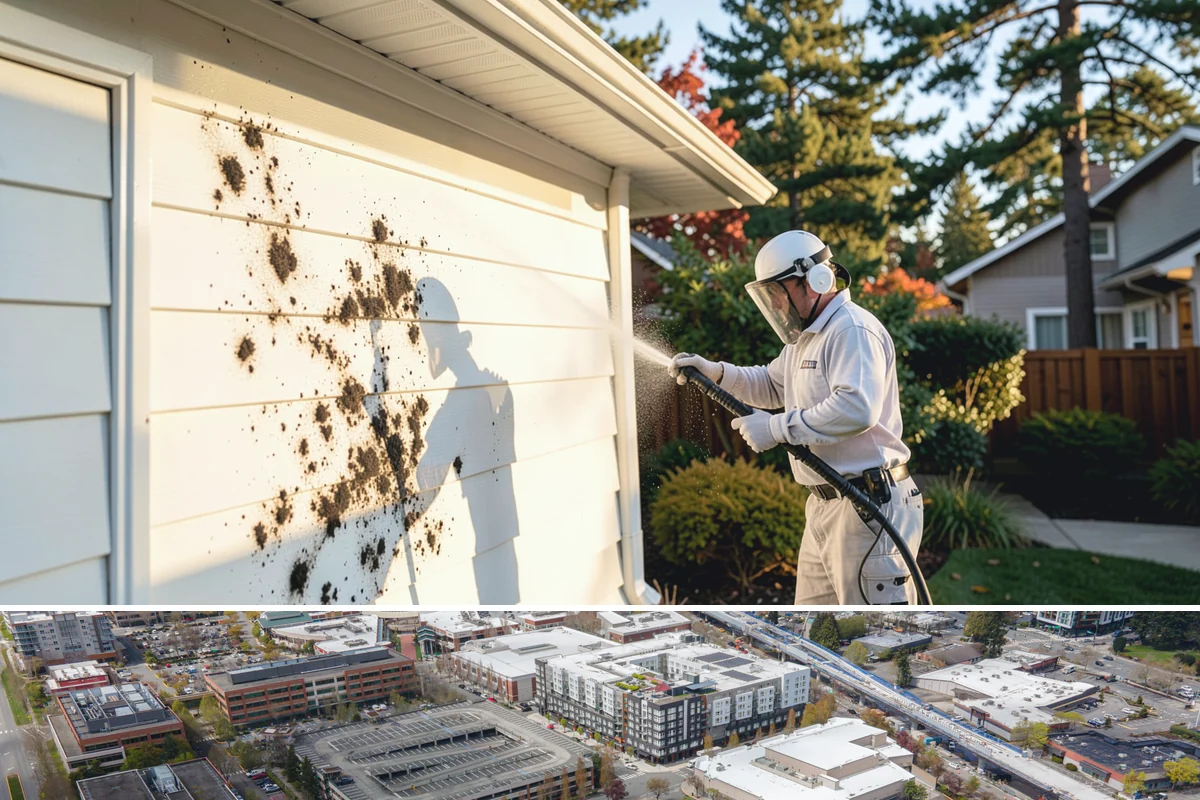 Roof Moss Removal in Redmond, King County, WA - Treat moss in late summer or early fall so it dies off before winter rains fuel new growth.