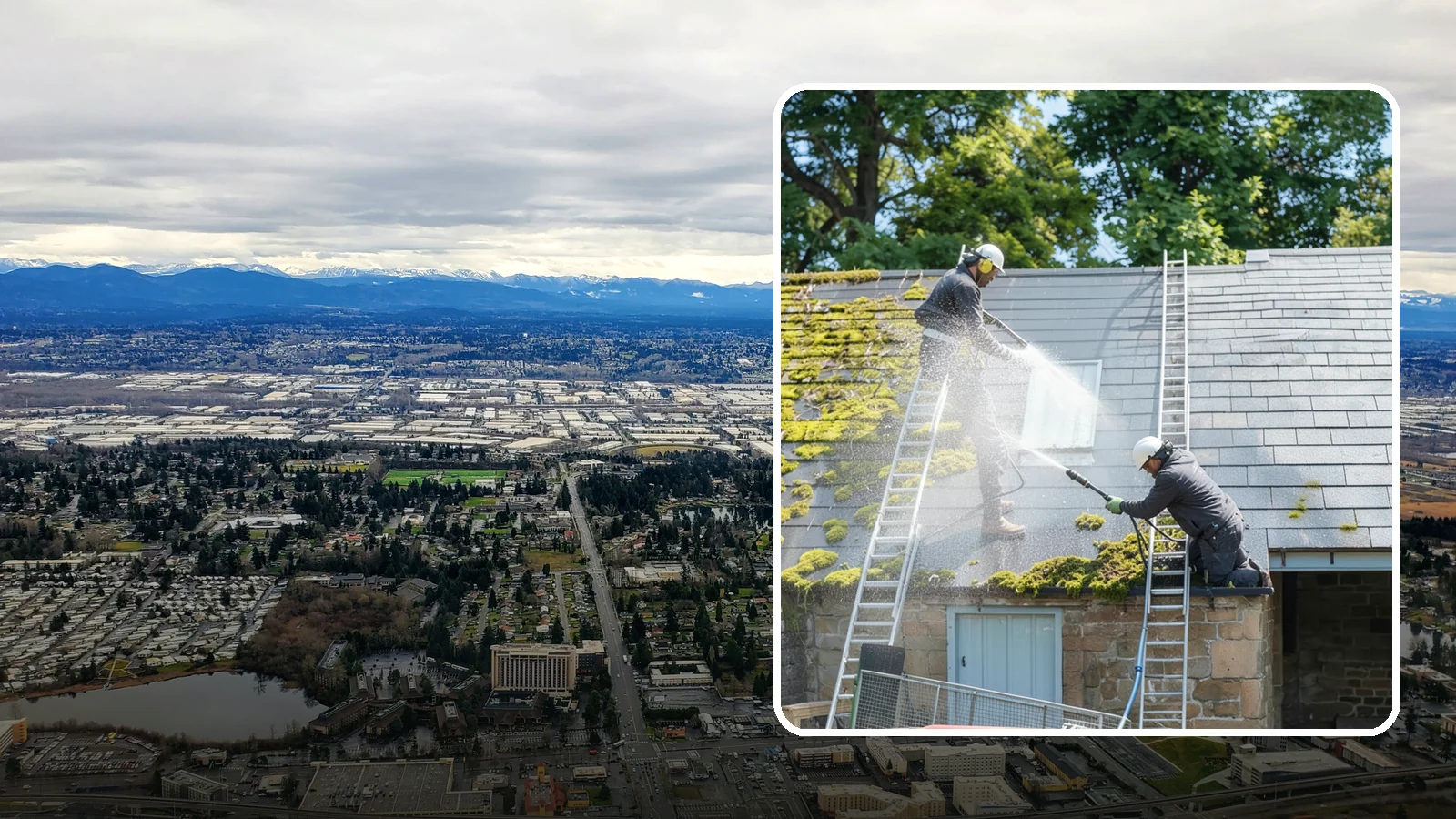 Roof Moss Removal in SeaTac, King County, WA - Targeted moss removal that clears thick colonies from Washington roofs and treats the surface to slow regrowth.