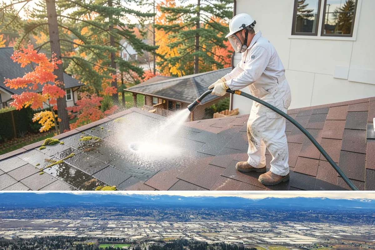Roof Moss Removal in SeaTac, King County, WA - Treat moss in late summer or early fall so it dies off before winter rains fuel new growth.