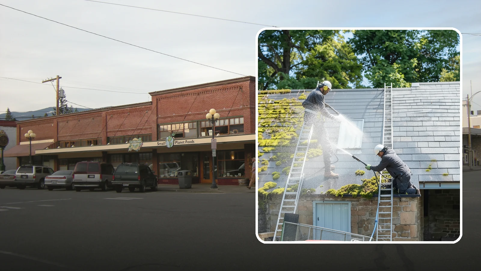 Roof Moss Removal in Sedro-Woolley, Skagit County, WA - Targeted moss removal that clears thick colonies from Washington roofs and treats the surface to slow regrowth.