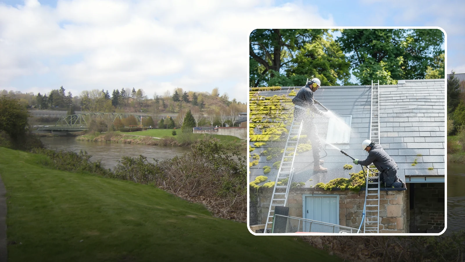 Roof Moss Removal in Tukwila, King County, WA - Targeted moss removal that clears thick colonies from Washington roofs and treats the surface to slow regrowth.
