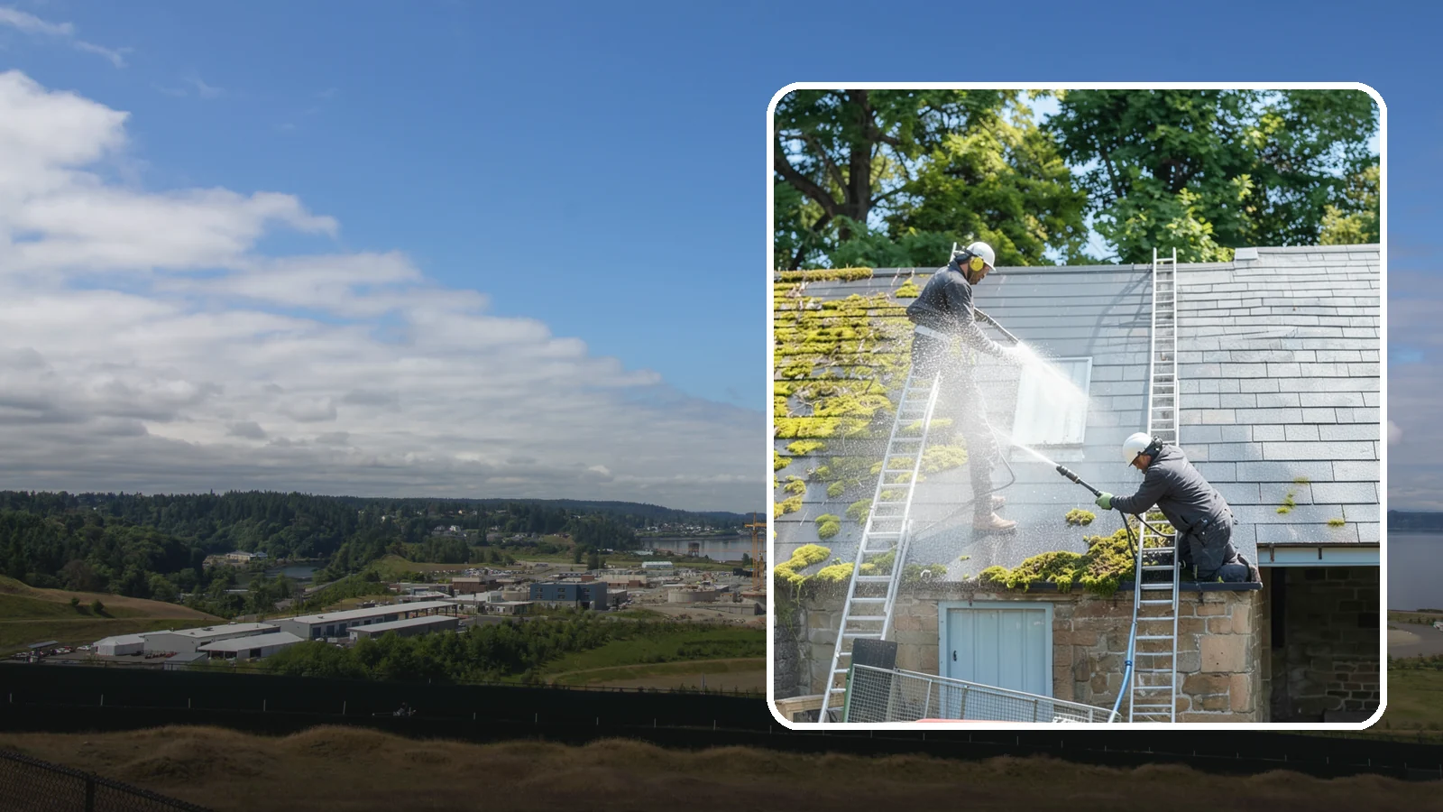 Roof Moss Removal in University Place, Pierce County, WA - Targeted moss removal that clears thick colonies from Washington roofs and treats the surface to slow regrowth.