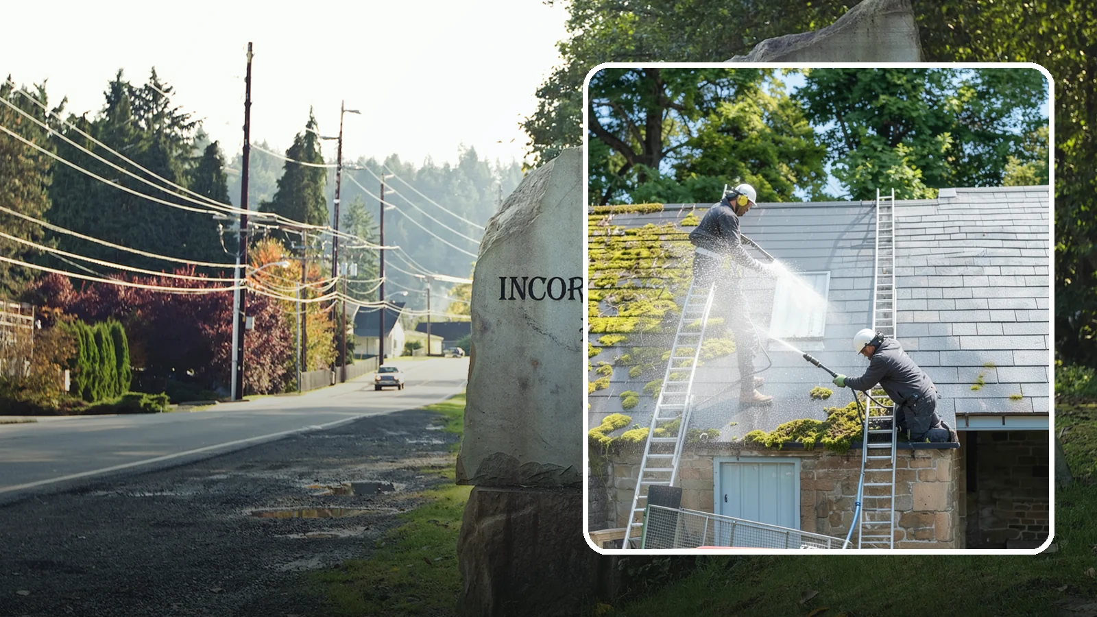 Roof Moss Removal in Wilkeson, Pierce County, WA - Targeted moss removal that clears thick colonies from Washington roofs and treats the surface to slow regrowth.