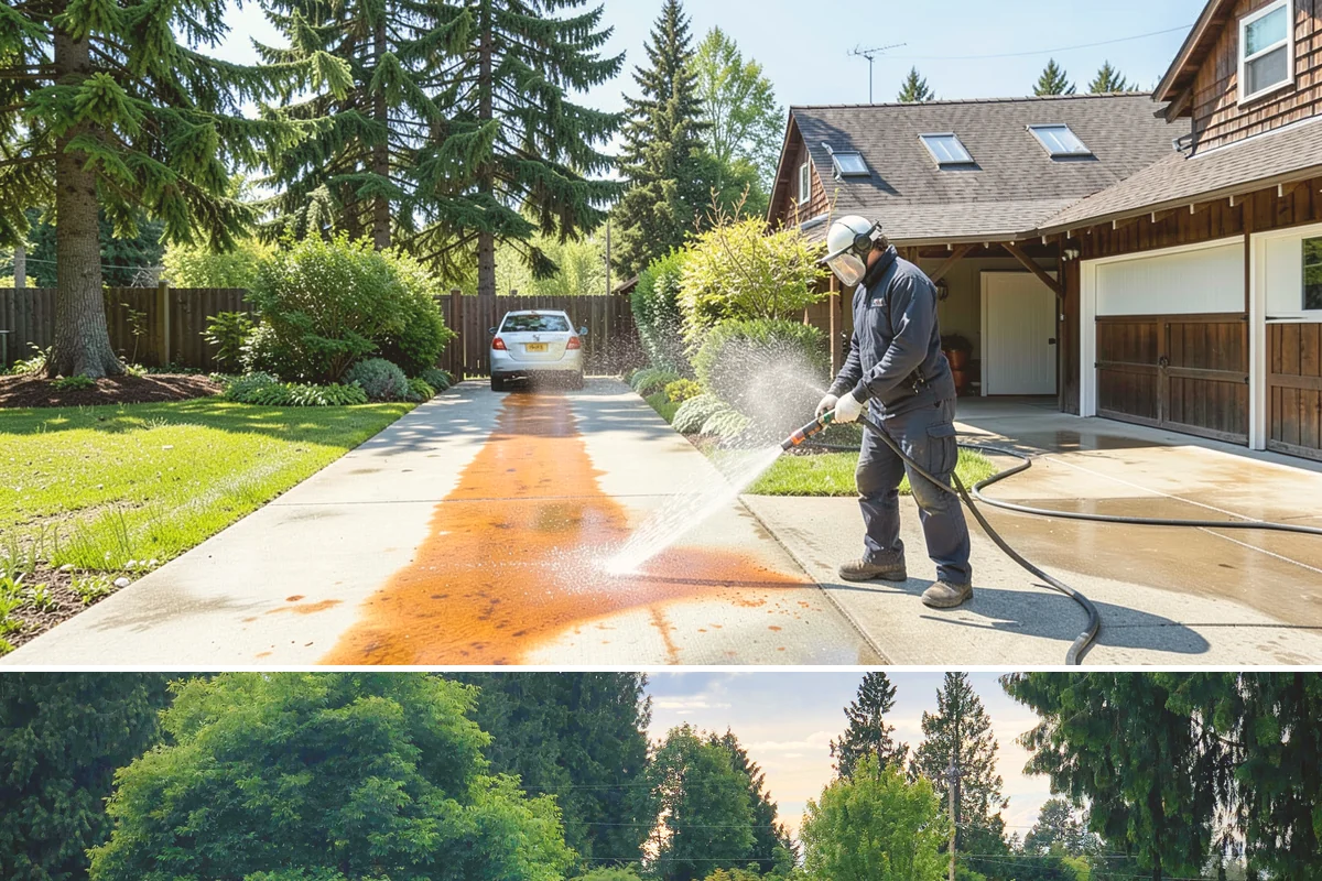 Rust Removal in Bonney Lake, Pierce County, WA - Rust removal can be performed any time of year, but drier conditions help the treatment dwell without dilution from rain.