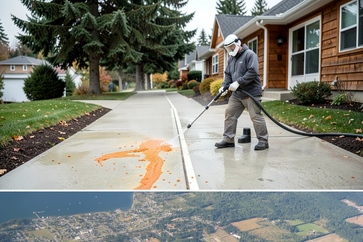 Rust Removal in Coupeville, Island County, WA - Rust removal can be performed any time of year, but drier conditions help the treatment dwell without dilution from rain.