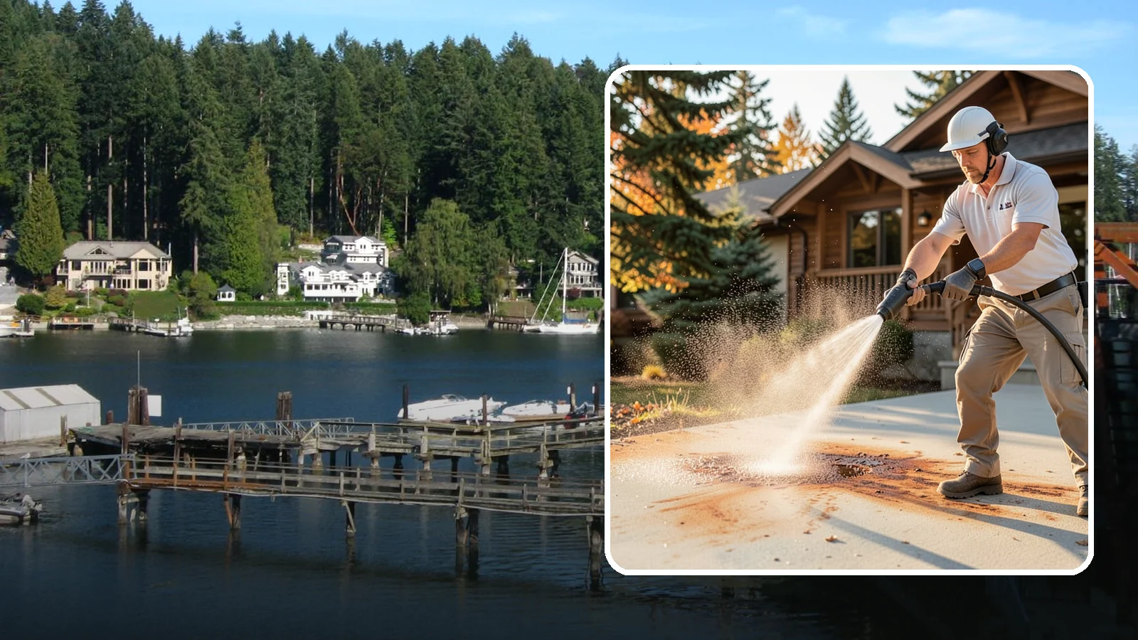 Rust Removal in Gig Harbor, Pierce County, WA - We eliminate rust stains from Washington concrete, siding, and fixtures using targeted treatments that lift the discoloration.