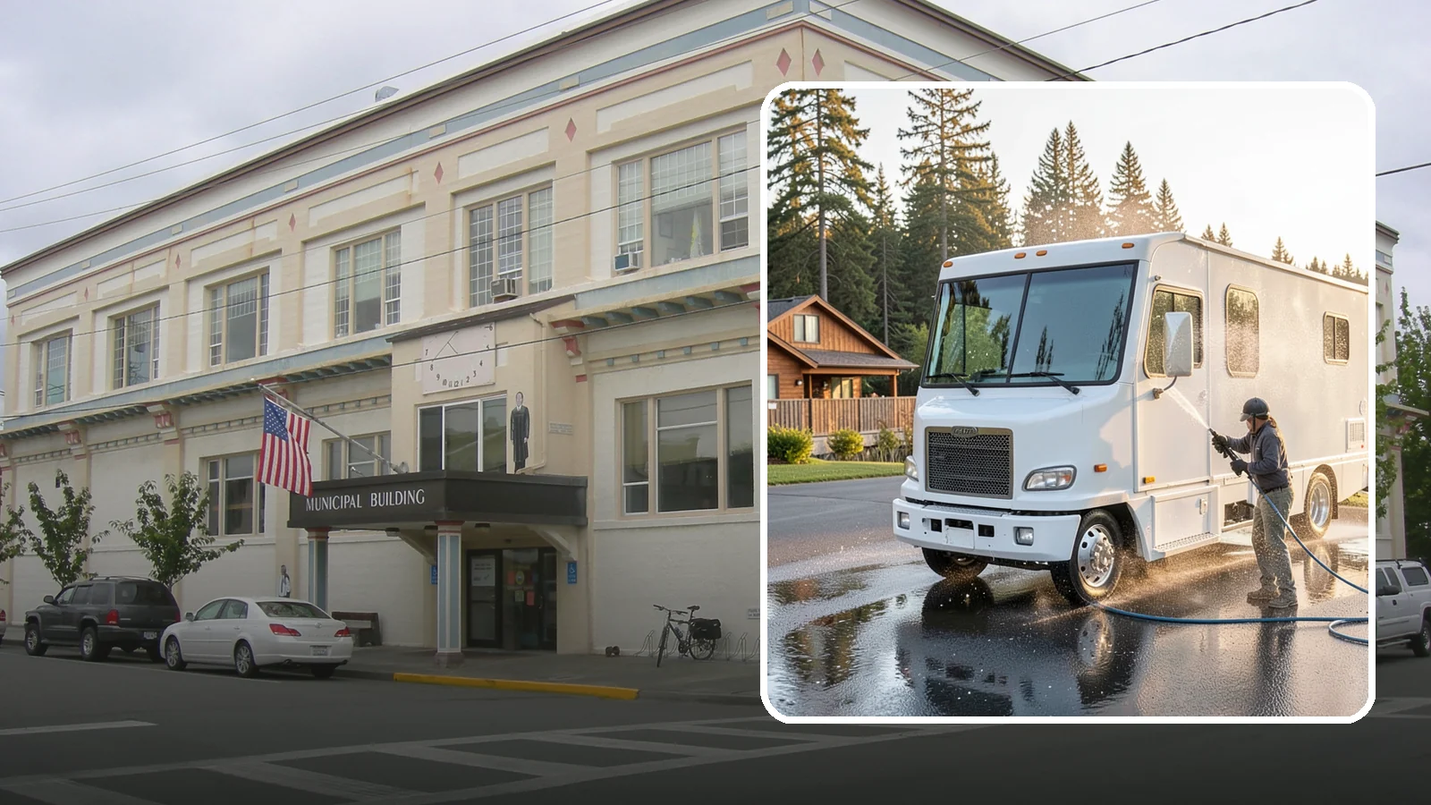 RV Washing in Anacortes, Skagit County, WA - We wash RVs and motorhomes in Washington to strip road film, black streaks, and the algae from months of storage.