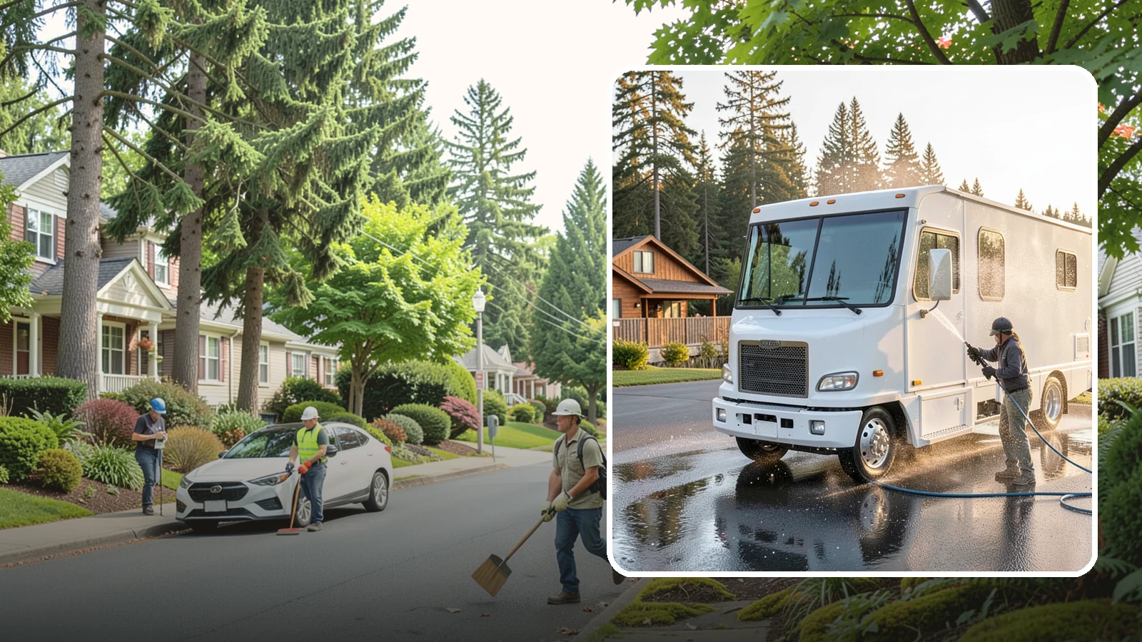 RV Washing in Beaux Arts Village, King County, WA - We wash RVs and motorhomes in Washington to strip road film, black streaks, and the algae from months of storage.