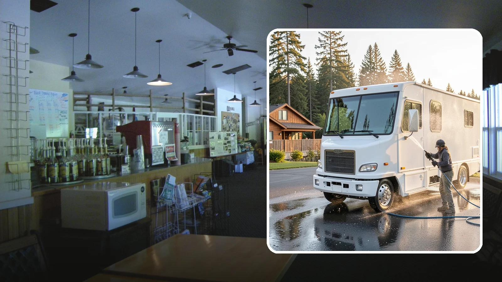 RV Washing in Black Diamond, King County, WA - We wash RVs and motorhomes in Washington to strip road film, black streaks, and the algae from months of storage.