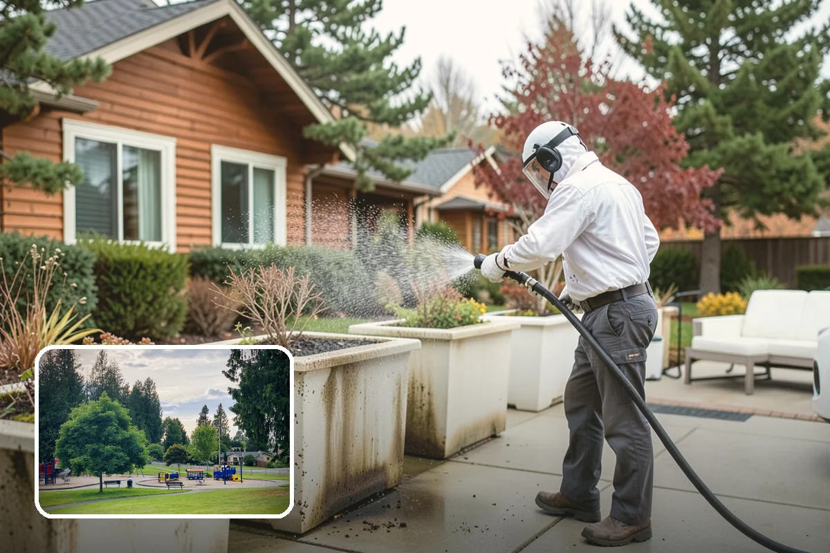RV Washing in Bonney Lake, Pierce County, WA - Removes black streaks below the roofline