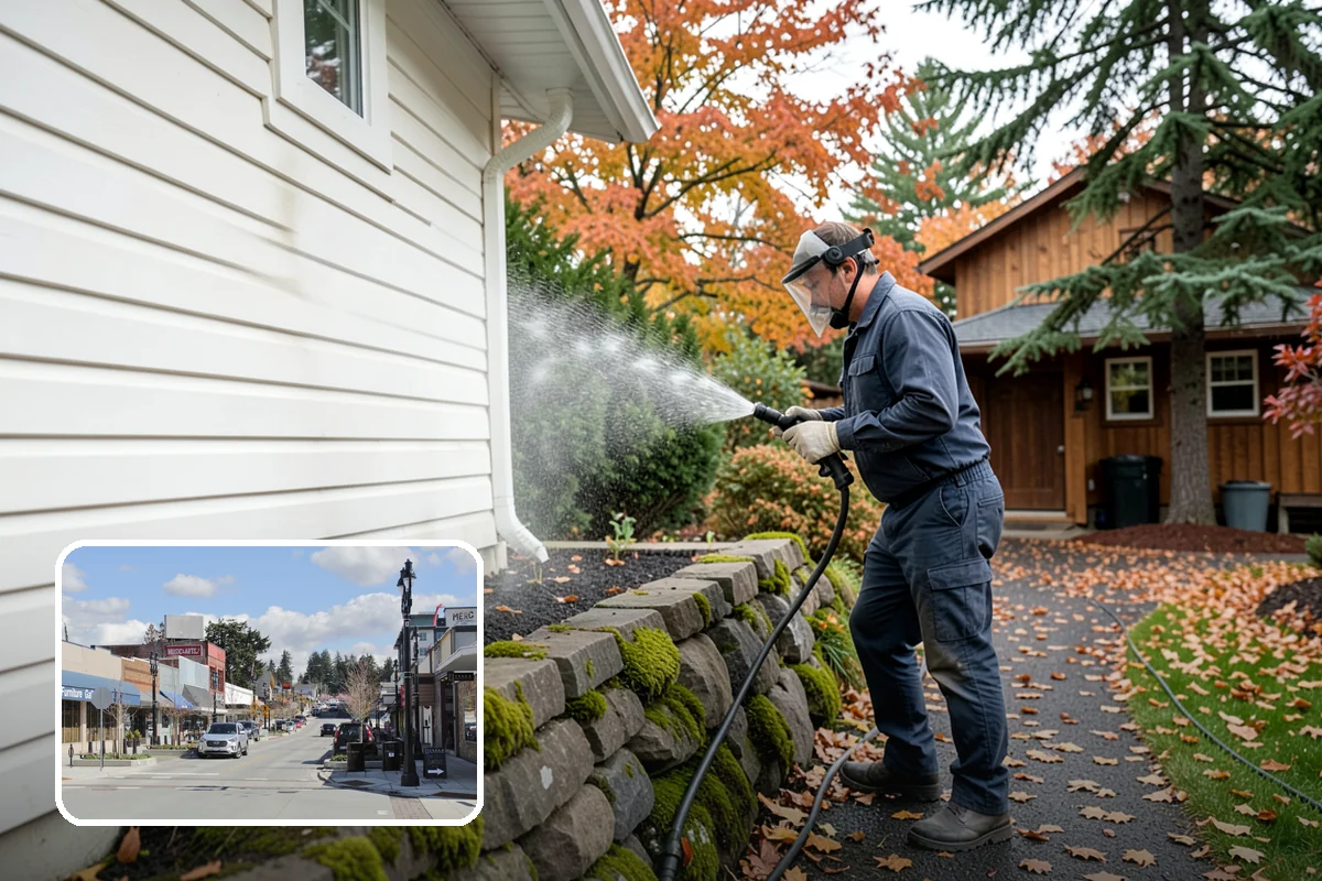 RV Washing in Bothell, King County, WA - Removes black streaks below the roofline