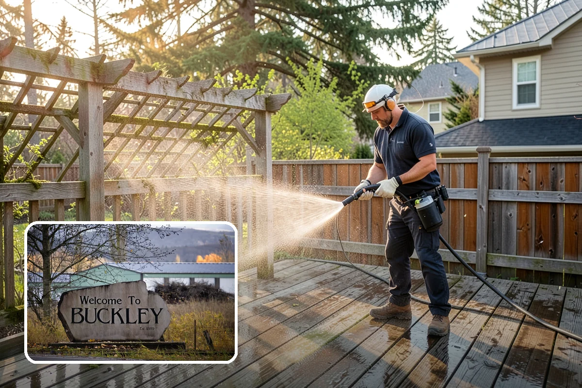 RV Washing in Buckley, Pierce County, WA - Removes black streaks below the roofline