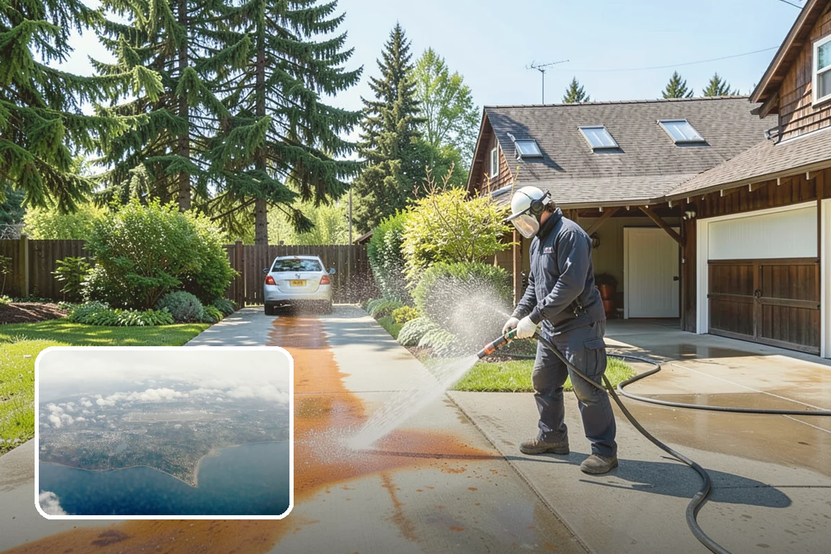 RV Washing in Burien, King County, WA - Removes black streaks below the roofline