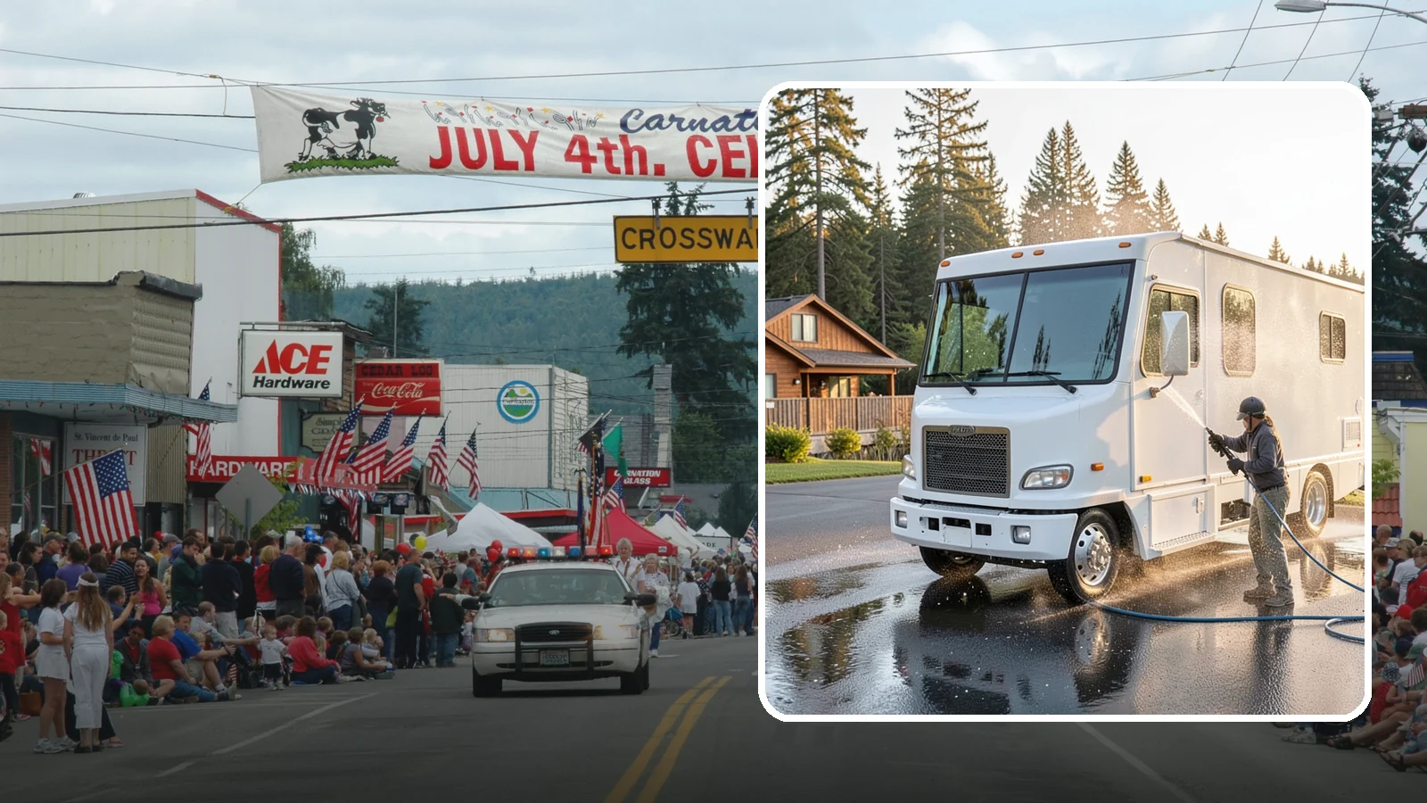RV Washing in Carnation, King County, WA - We wash RVs and motorhomes in Washington to strip road film, black streaks, and the algae from months of storage.