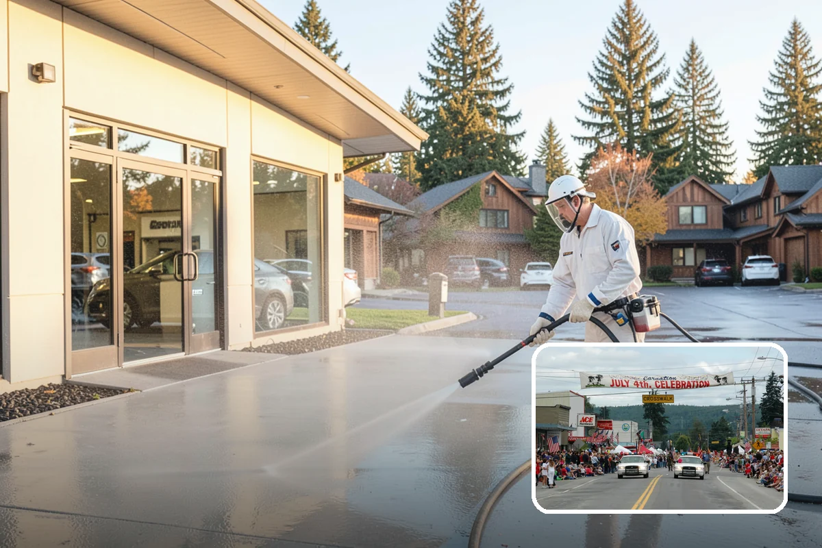 RV Washing in Carnation, King County, WA - Removes black streaks below the roofline