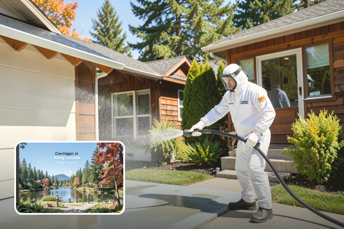 RV Washing in Covington, King County, WA - Removes black streaks below the roofline