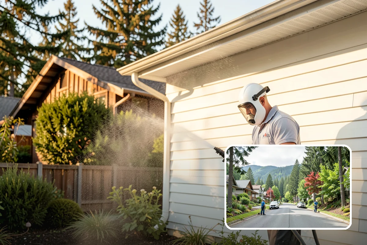 RV Washing in Darrington, Snohomish County, WA - Removes black streaks below the roofline