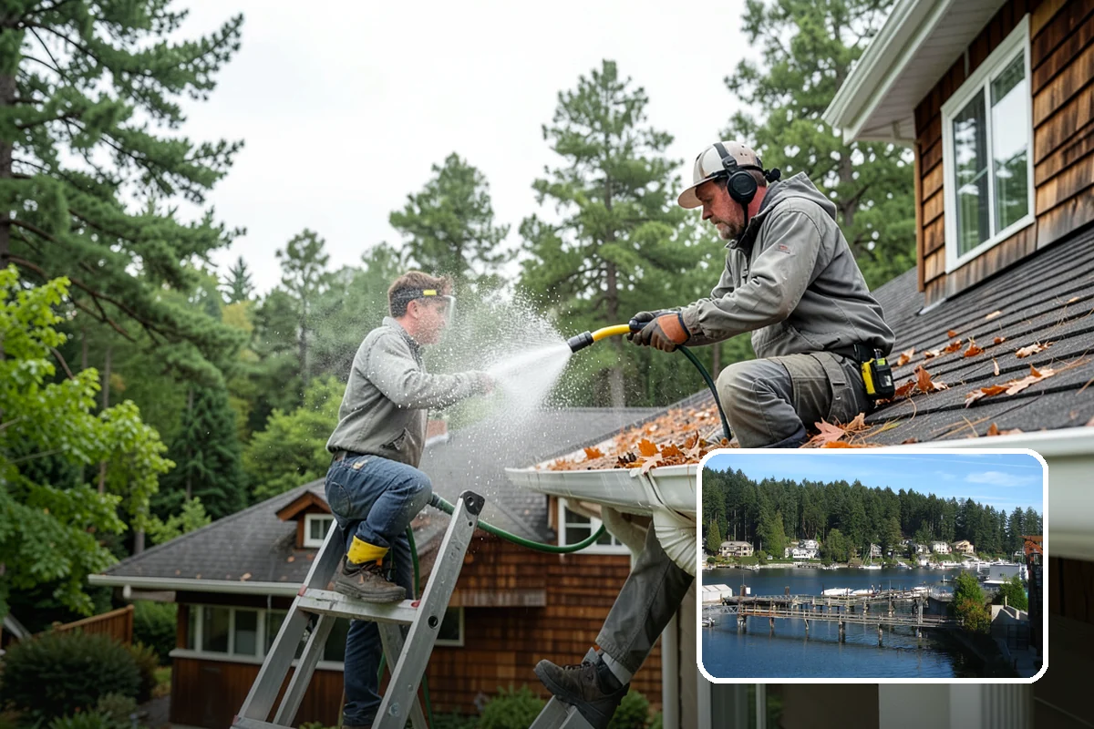 RV Washing in Gig Harbor, Pierce County, WA - Removes black streaks below the roofline