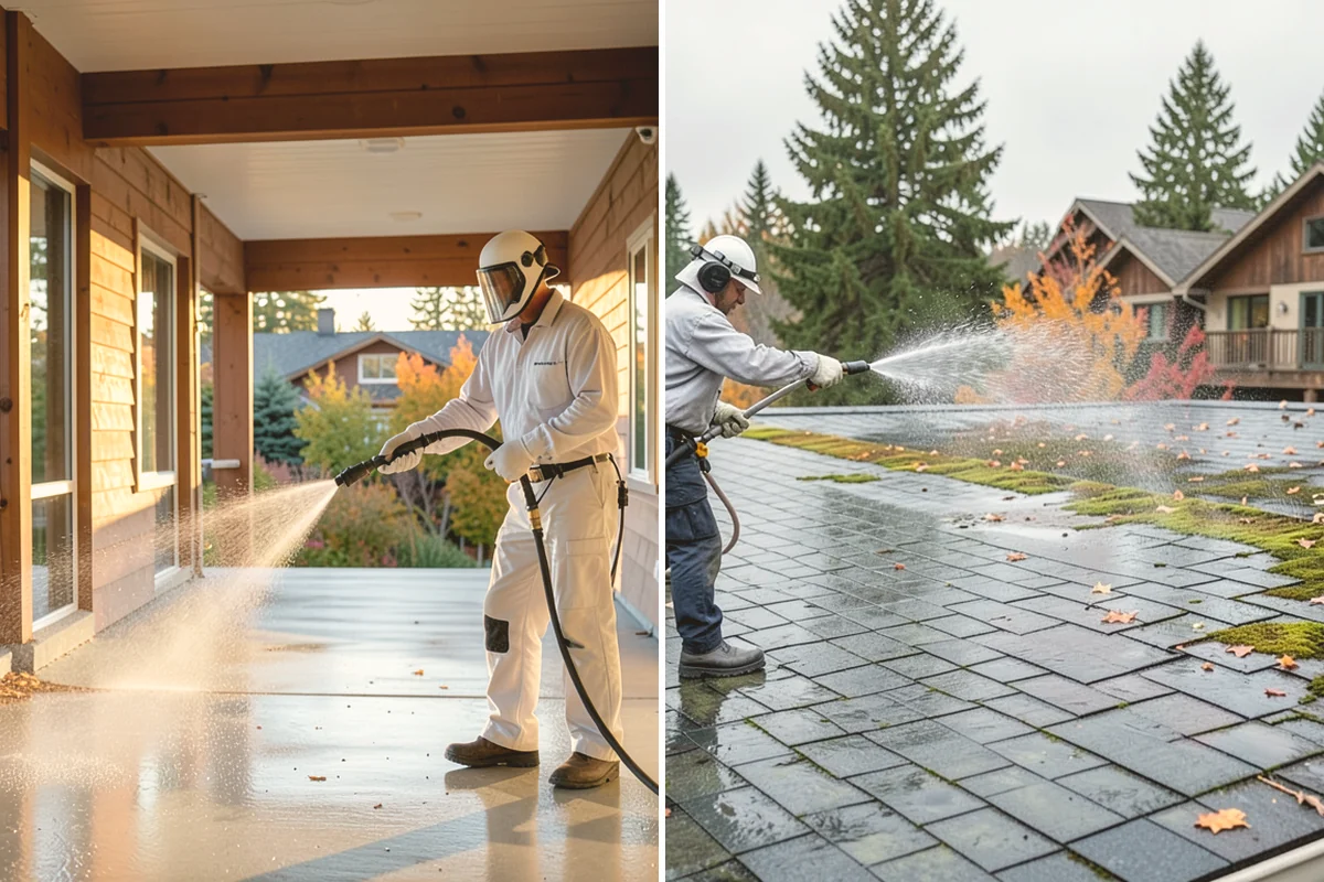RV Washing in Kent, King County, WA - Rinse loose grime and inspect seals
