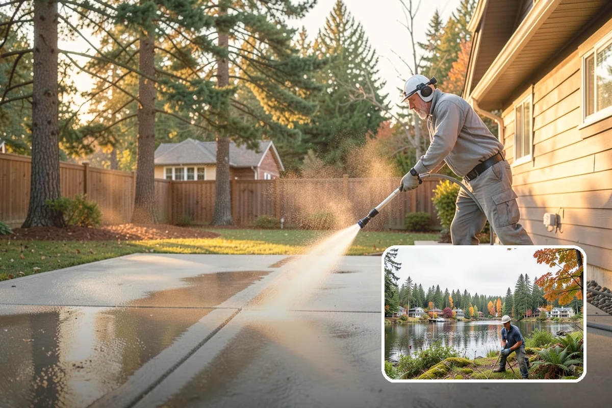 RV Washing in La Conner, Skagit County, WA - Removes black streaks below the roofline