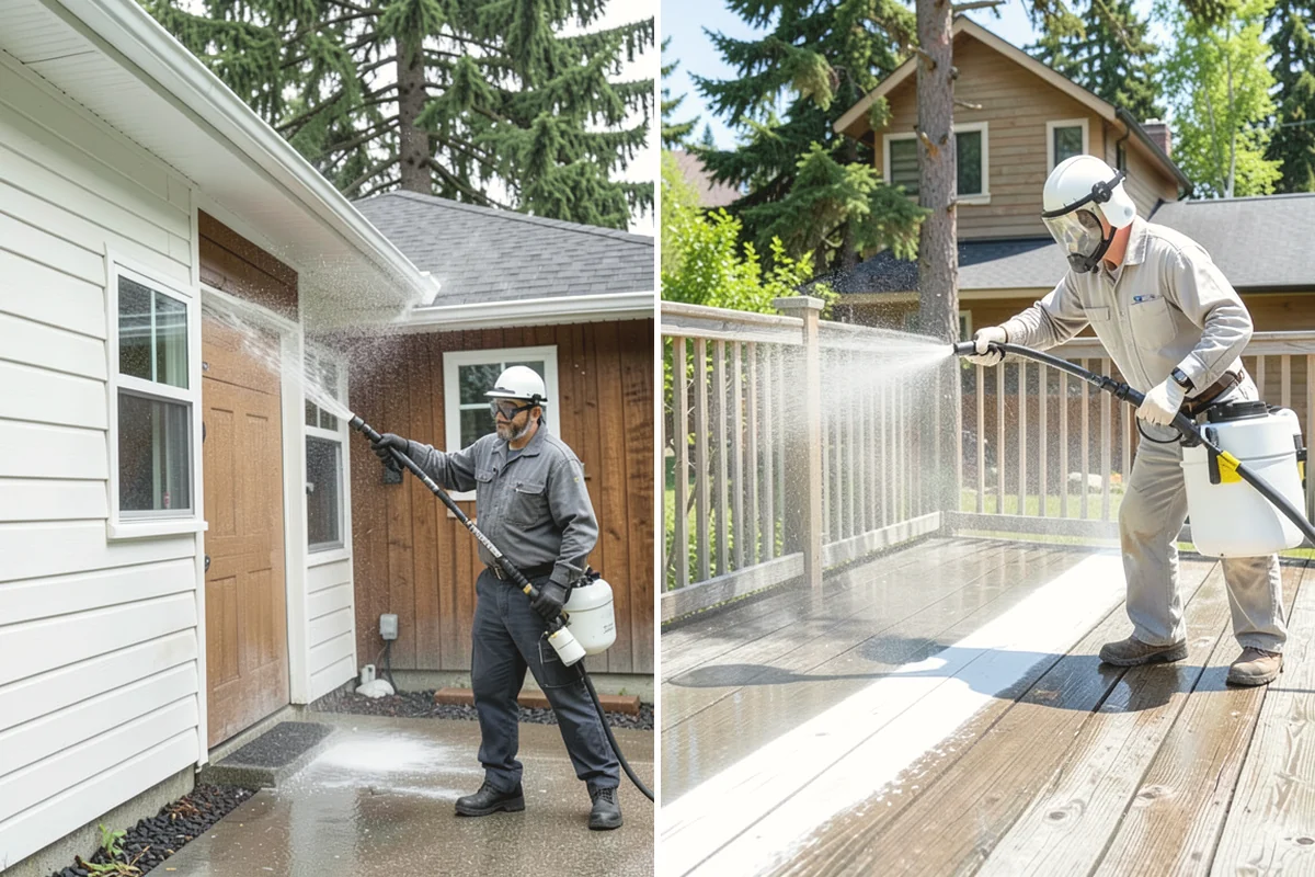 RV Washing in La Conner, Skagit County, WA - Rinse loose grime and inspect seals