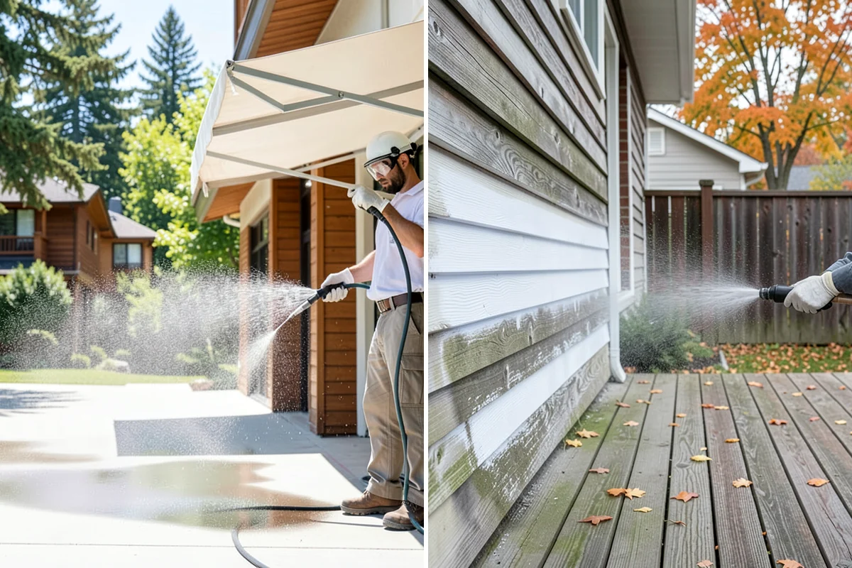 RV Washing in Lakewood, Pierce County, WA - Rinse loose grime and inspect seals