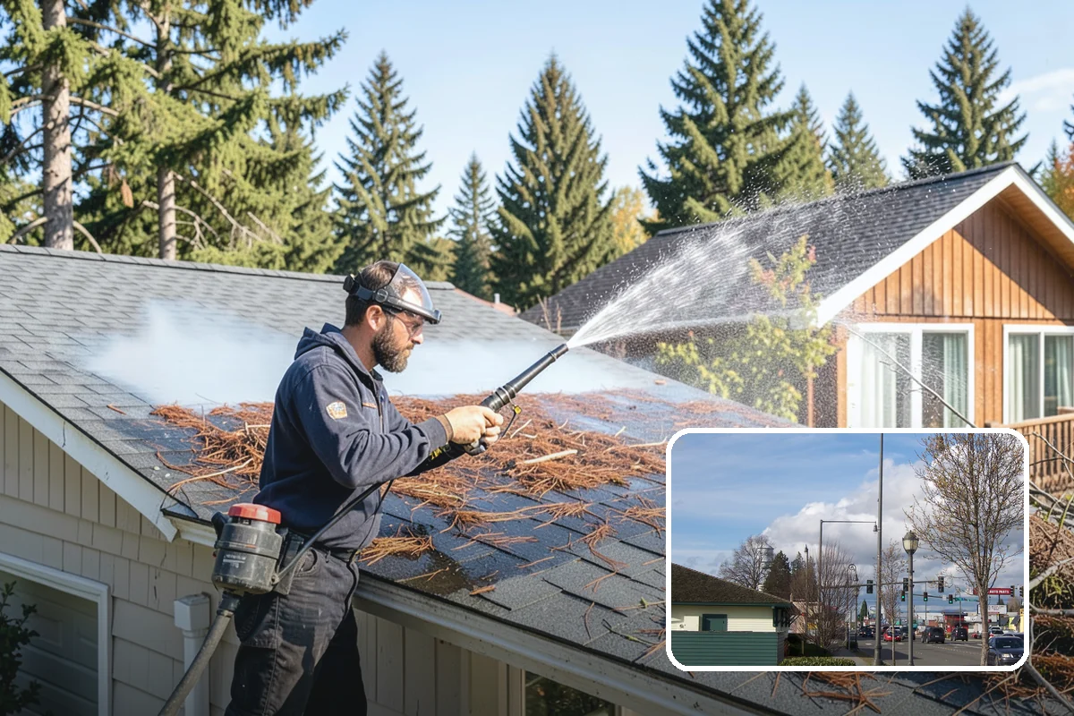 RV Washing in Marysville, Snohomish County, WA - Removes black streaks below the roofline