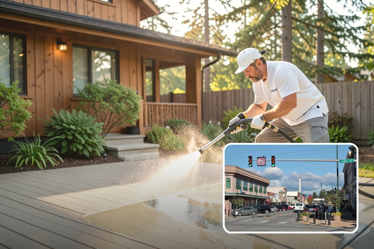 RV Washing in Monroe, Snohomish County, WA - Removes black streaks below the roofline