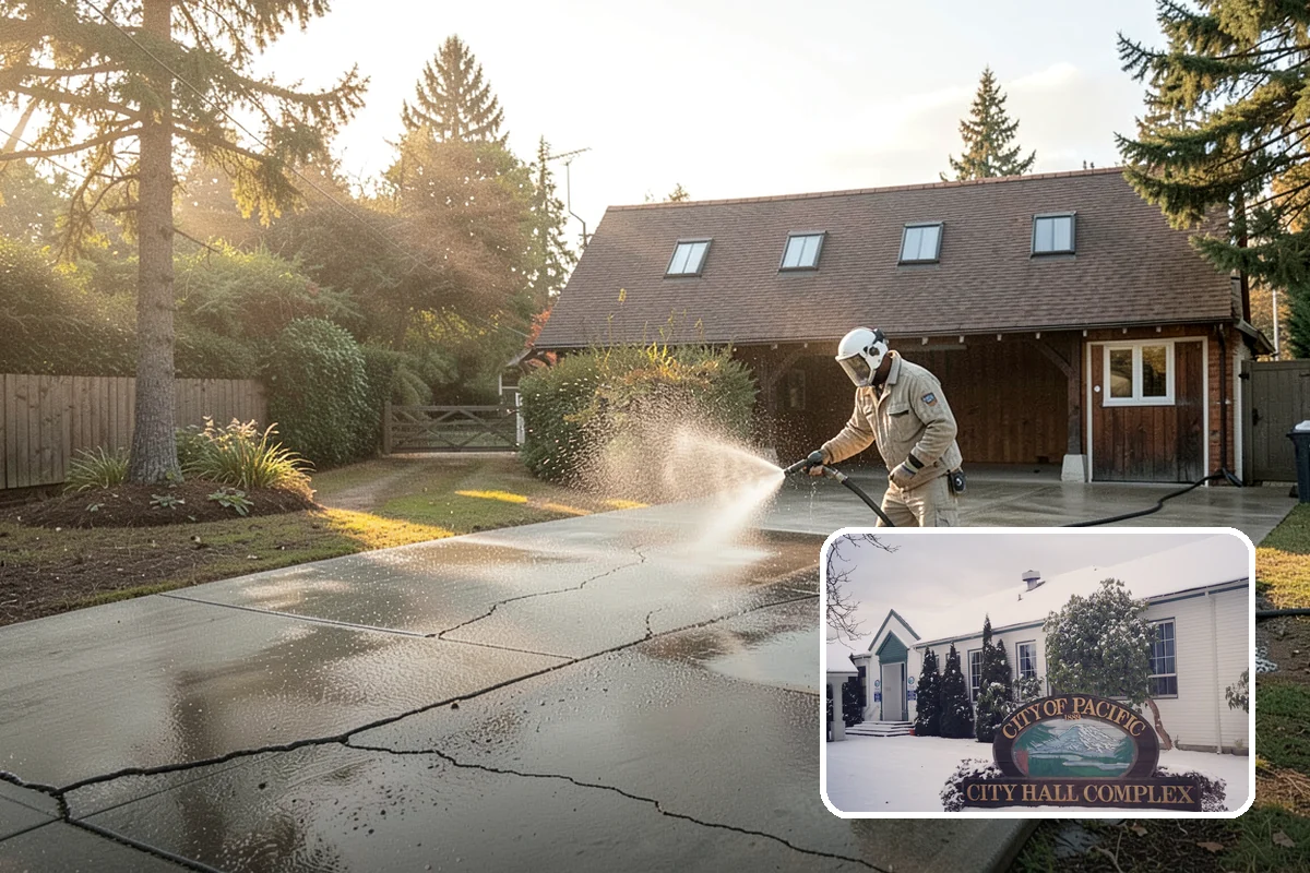 RV Washing in Pacific, King County, WA - Removes black streaks below the roofline