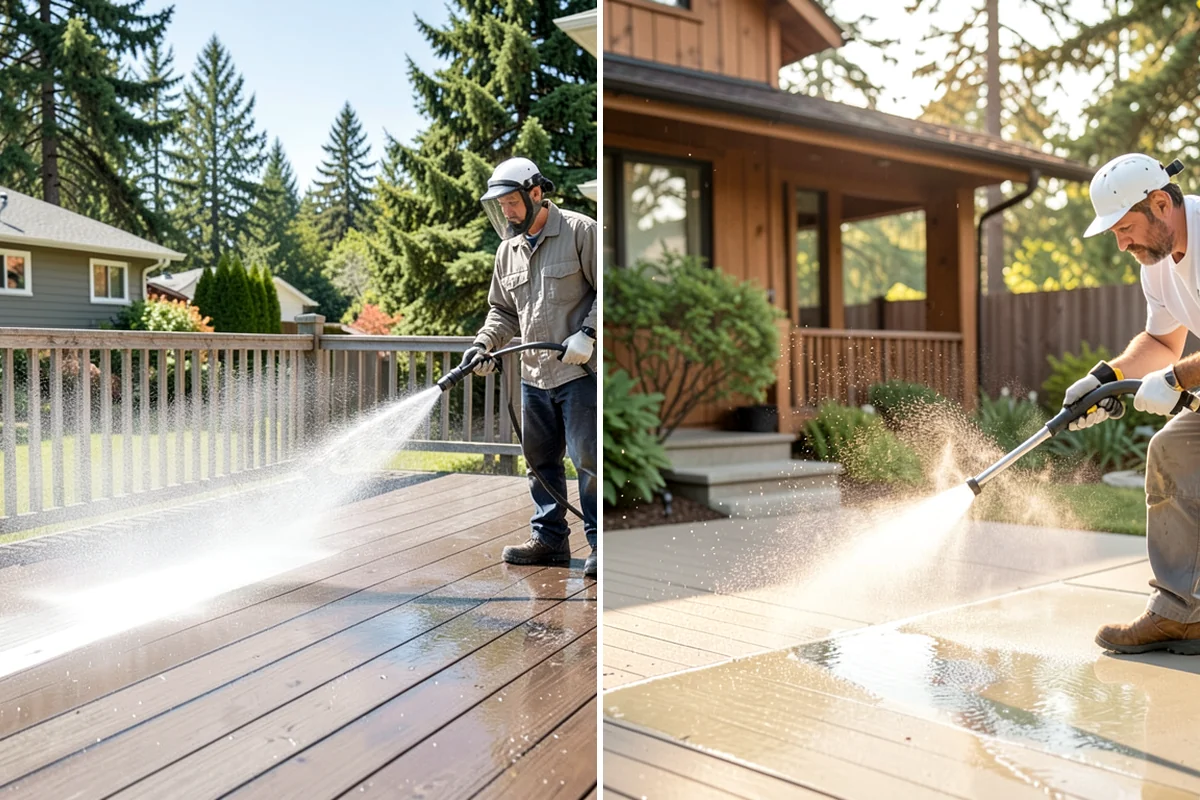 RV Washing in Puyallup, Pierce County, WA - Rinse loose grime and inspect seals
