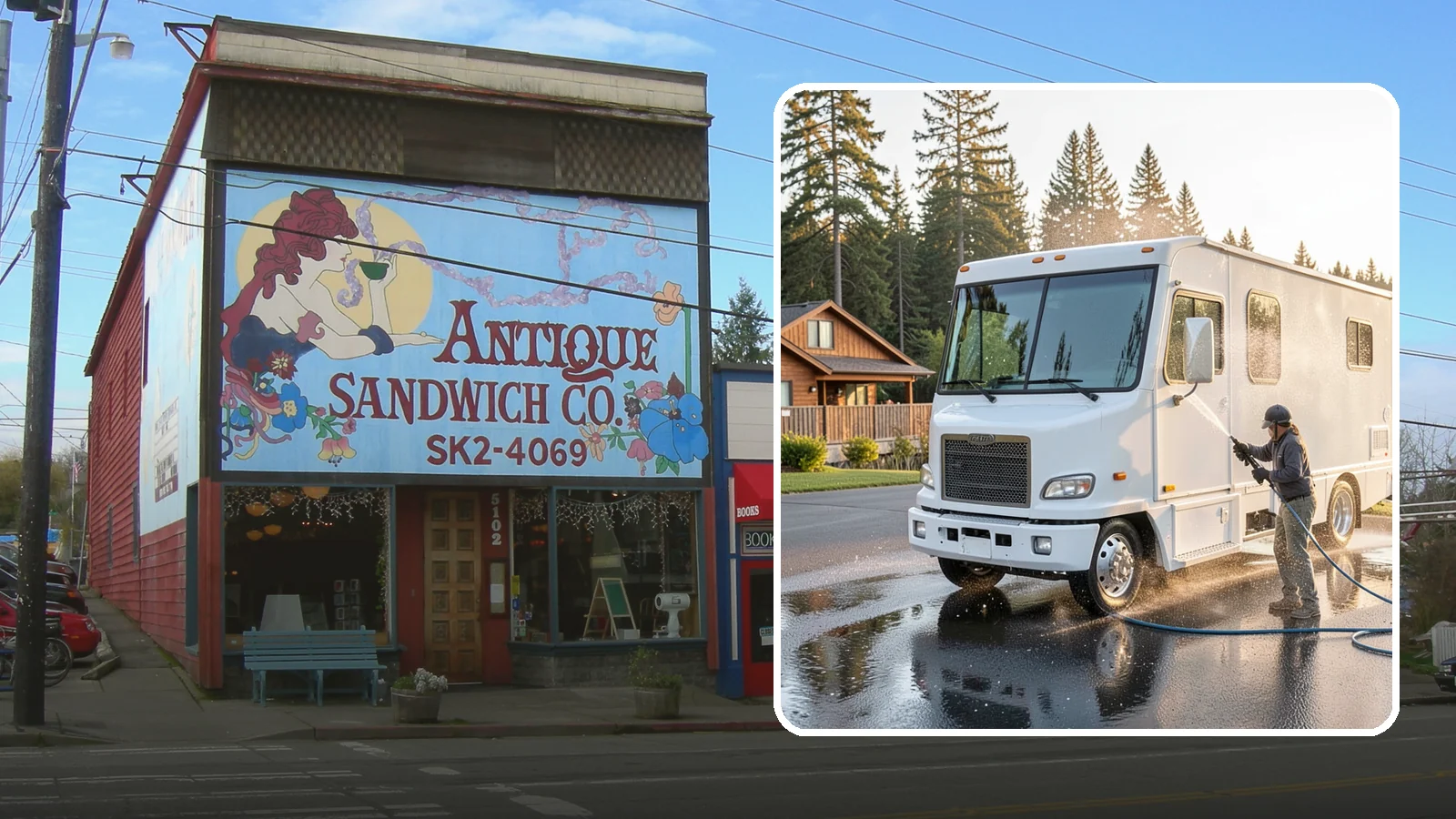 RV Washing in Ruston, Pierce County, WA - We wash RVs and motorhomes in Washington to strip road film, black streaks, and the algae from months of storage.