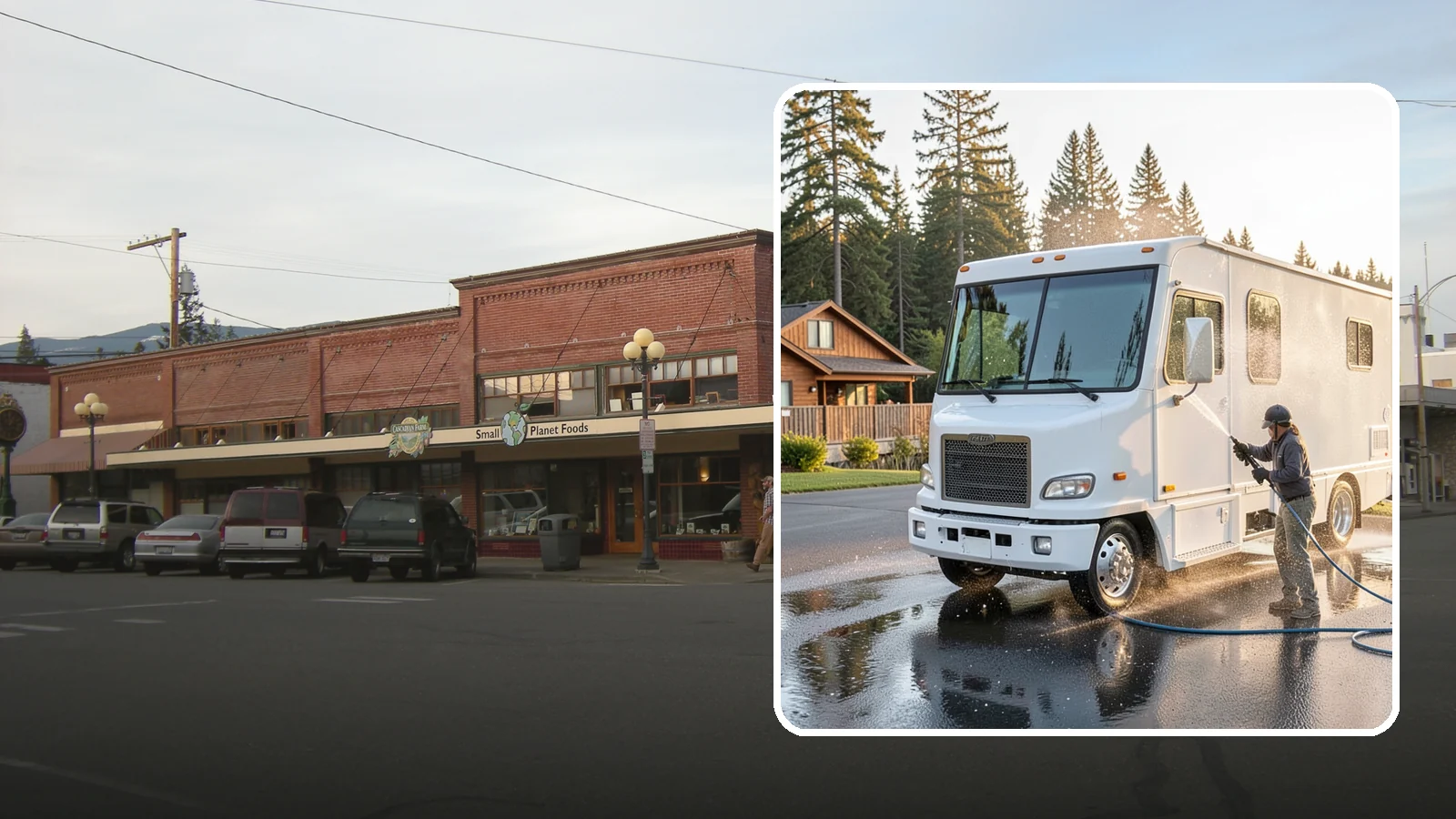 RV Washing in Sedro-Woolley, Skagit County, WA - We wash RVs and motorhomes in Washington to strip road film, black streaks, and the algae from months of storage.