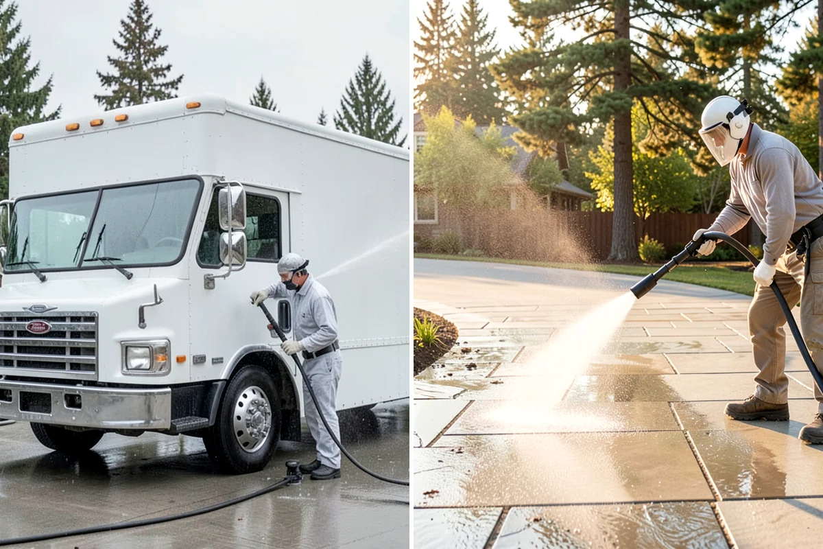 RV Washing in Shoreline, King County, WA - Rinse loose grime and inspect seals
